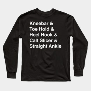 BJJ Leg Lock Helvetica List Long Sleeve T-Shirt